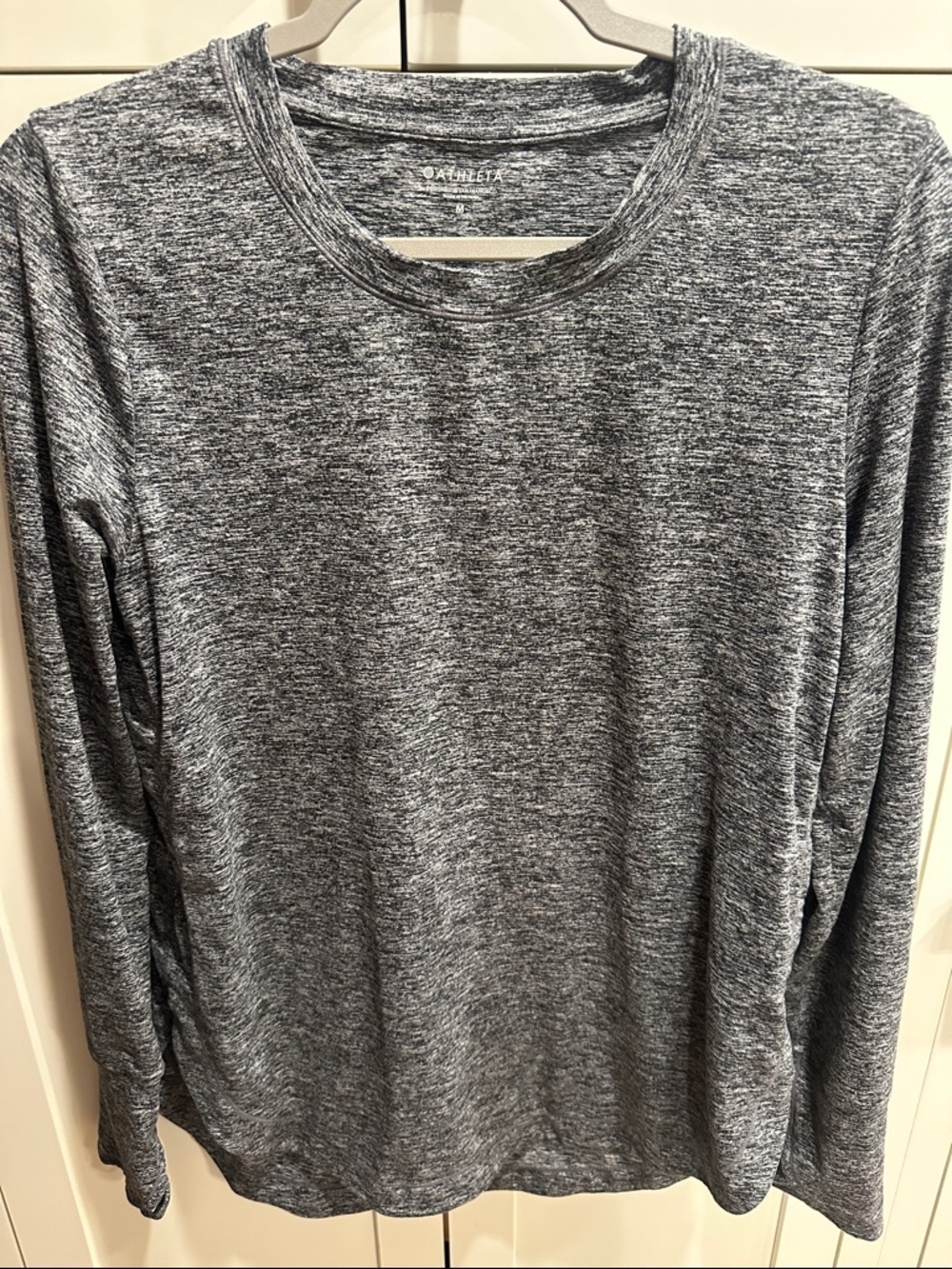 Athleta Women’s Heathered Charcoal Long-Sleeve Crew
